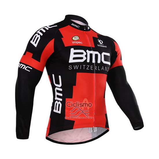 Bmc Ropa Ciclismo Culotte Largo 2015 Mangas Largas Negro y Rojo